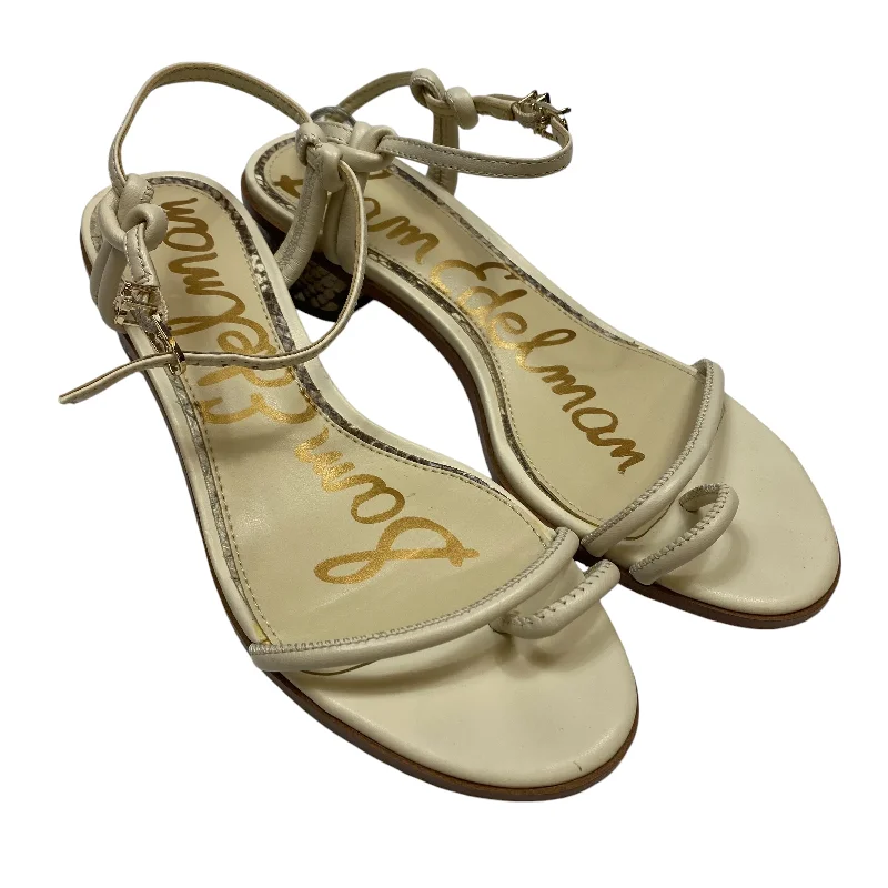 Stunning and glamorous women's shoes for evenings outSandals Heels Block By Sam Edelman In Cream, Size: 6.5