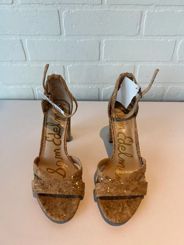 Bold and colorful women's shoes for making a statementSandals Heels Block By Sam Edelman In Tan, Size: 7.5