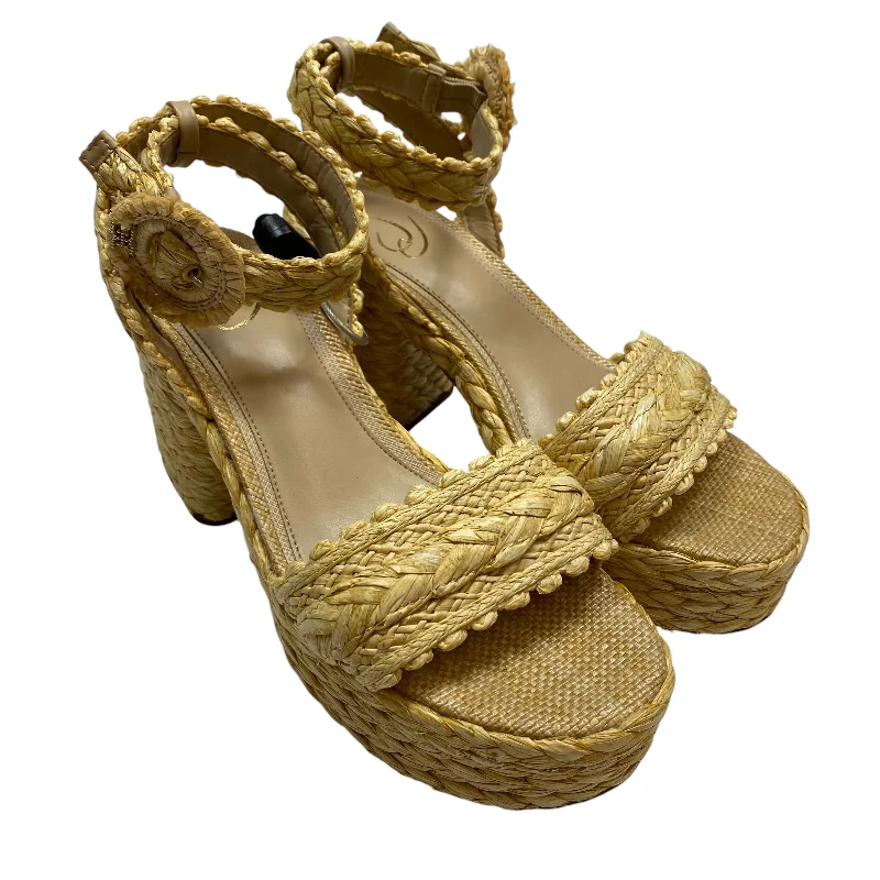 Fashion-forward and trendy women's shoe stylesSandals Heels Block By Sam Edelman In Tan, Size: 8