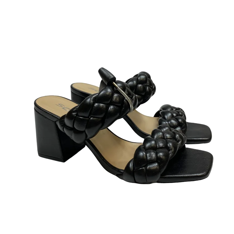 Elegant and sophisticated women's shoes for dinner datesSandals Heels Block By Soda In Black, Size: 6