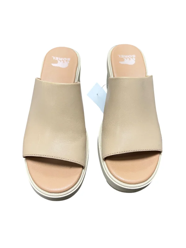 Chic and stylish women's shoes for summerSandals Heels Block By Sorel In Cream, Size: 8