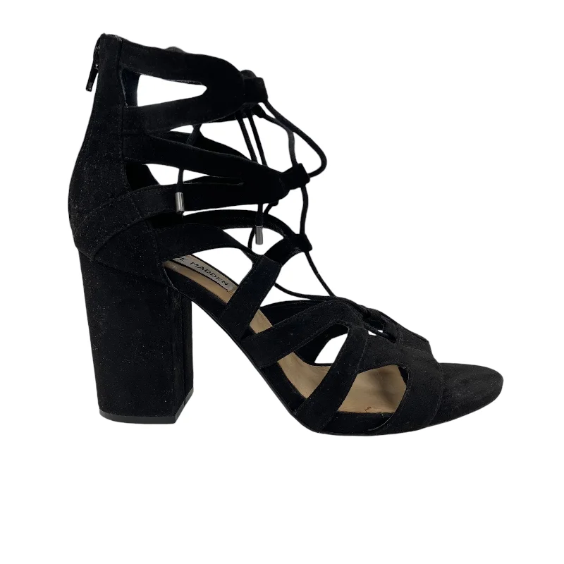 Bold and unique women's shoes for fashion-forward individualsSandals Heels Block By Steve Madden In Black