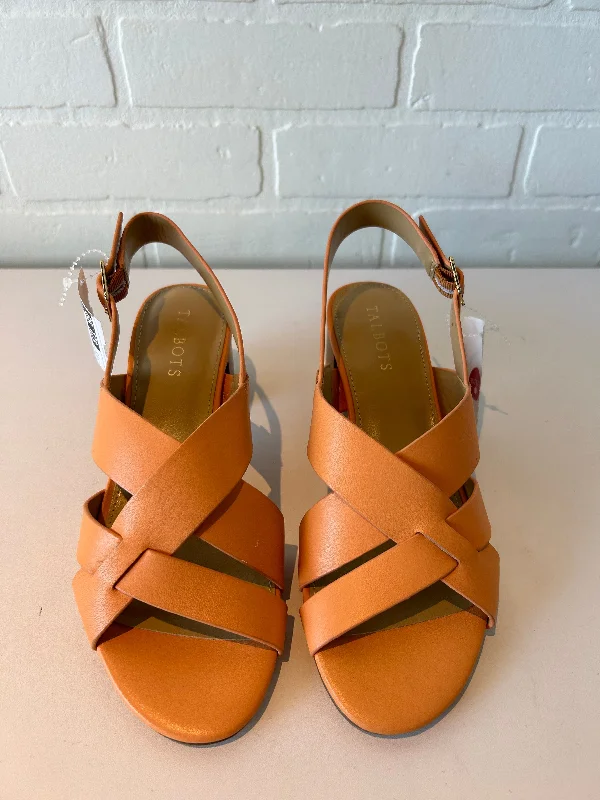 Flattering and stylish women's shoes for wide feetSandals Heels Block By Talbots In Orange, Size: 7.5