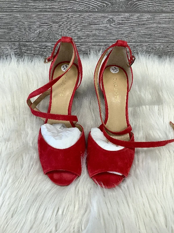 Chic and trendy women's shoe fashionsSandals Heels Block By Talbots In Red, Size: 8.5
