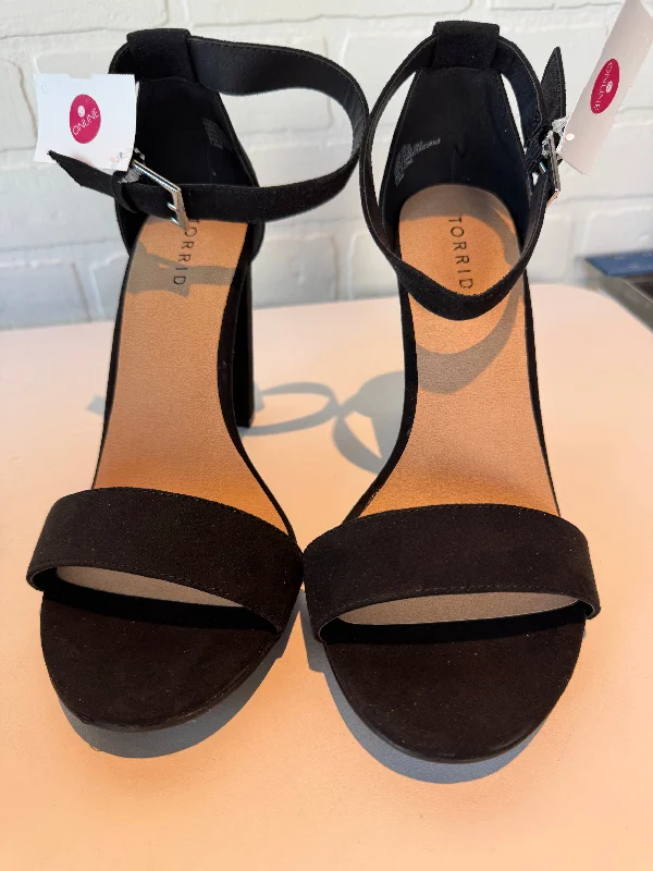 Comfortable yet fashionable women's shoesSandals Heels Block By Torrid In Black, Size: 9.5