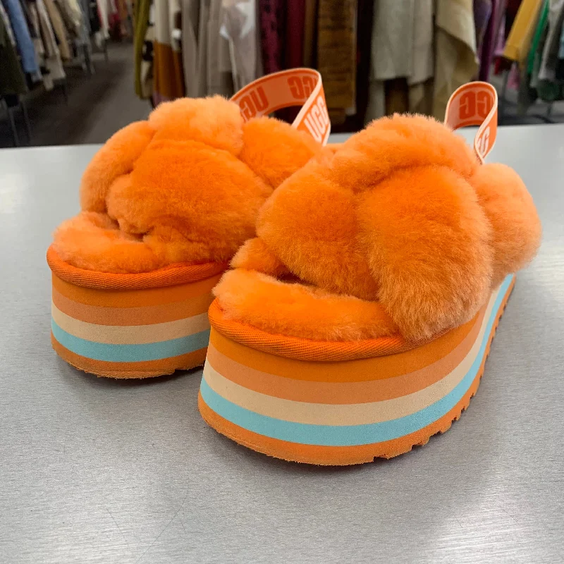 Versatile and adaptable women's shoes for every occasionSandals Heels Block By Ugg In Orange, Size: 7