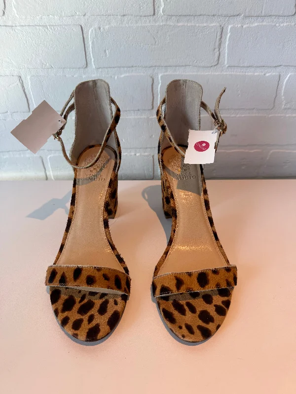 Chic and stylish women's shoes for cocktail partiesSandals Heels Block By Vince Camuto In Animal Print, Size: 10