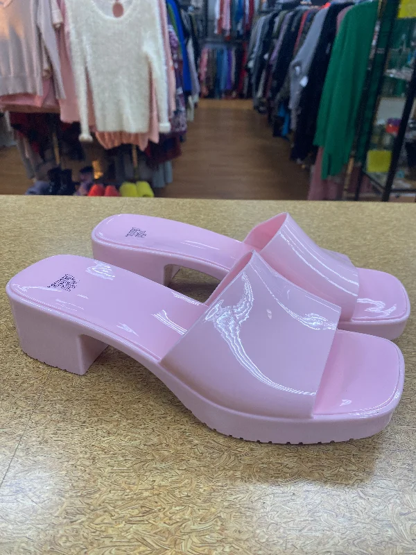 Sleek and modern women's footwear optionsSandals Heels Block By Wild Fable In Pink, Size: 10