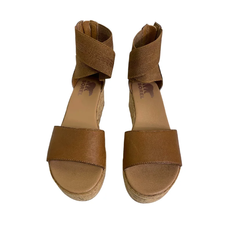 Bold and colorful women's shoes for making a statementSandals Heels Platform By Sorel In Brown, Size:6
