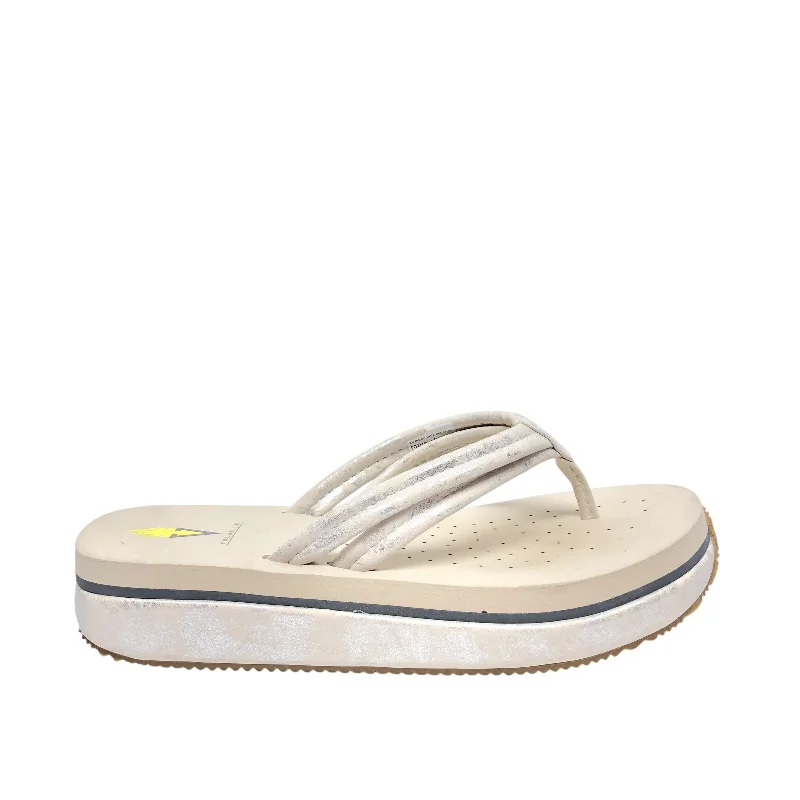 Comfy and stylish women's shoes for walkingSandals Heels Platform By Volatile In Cream & Silver, Size: 10
