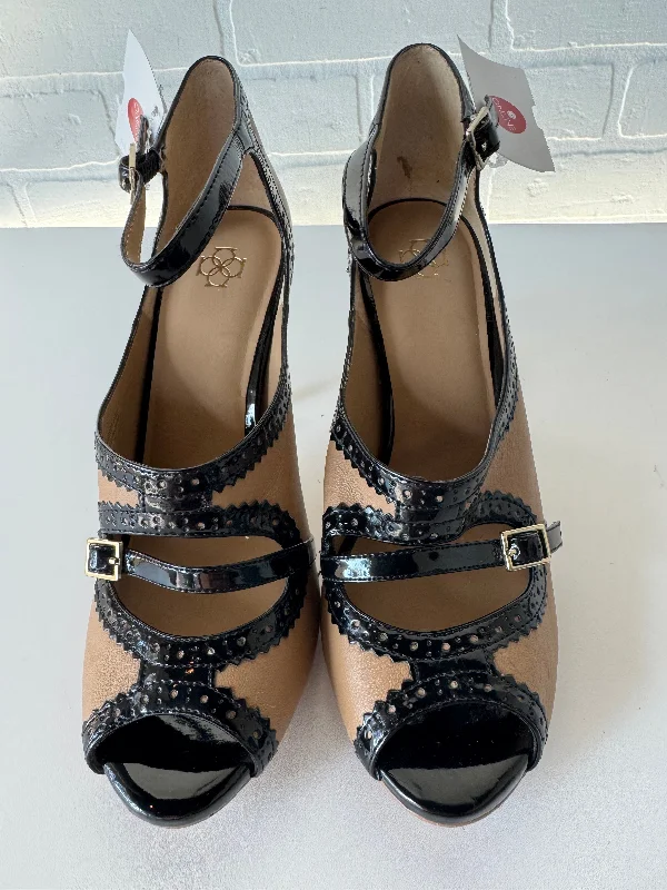 Flattering and stylish women's shoes for wide feetSandals Heels Stiletto By Ann Taylor In Black & Tan, Size: 8.5
