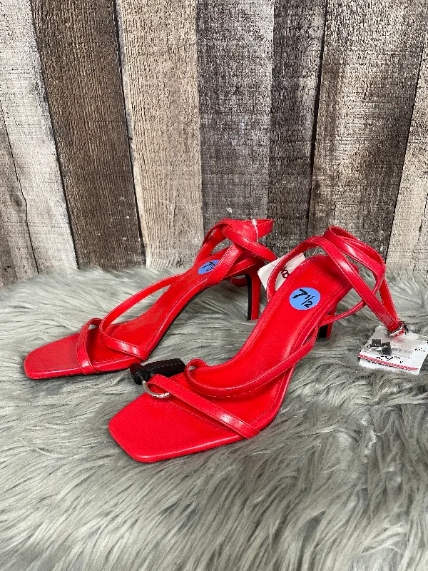 Comfy and stylish women's shoes for everyday comfortSandals Heels Stiletto By Cme In Red, Size: 7.5