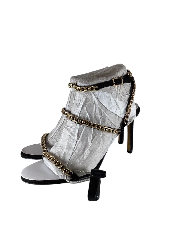 Comfy and stylish women's shoes for everyday eleganceSandals Heels Stiletto By Jennifer Lopez In Black & Gold, Size: 6