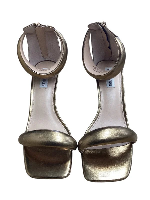 Luxurious and comfortable women's shoe options for special occasionsSandals Heels Stiletto By Steve Madden In Bronze, Size: 9.5