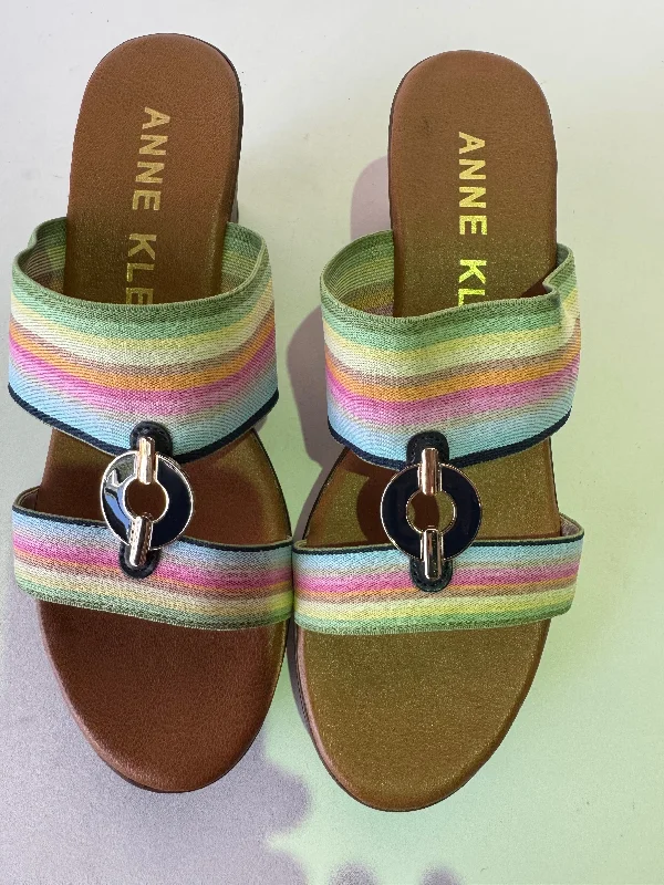 Elegantly stylish women's shoesSandals Heels Wedge By Anne Klein In Multi-colored, Size: 9