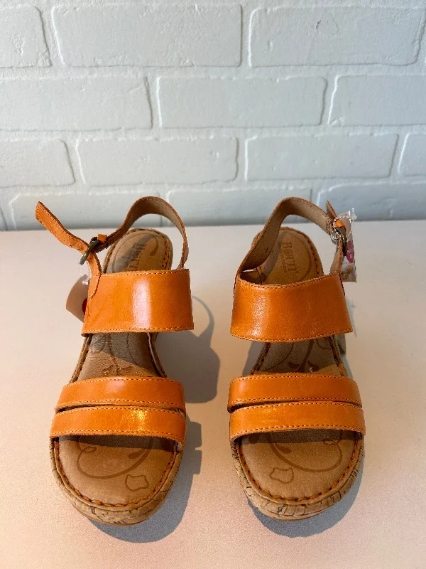 Luxurious and comfortable women's shoe options for special occasionsSandals Heels Wedge By Born In Orange, Size: 7