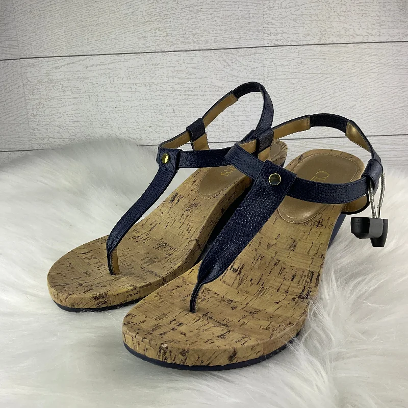 Comfy and stylish women's shoes for everyday casual wearSandals Heels Wedge By Chaps In Blue, Size: 10