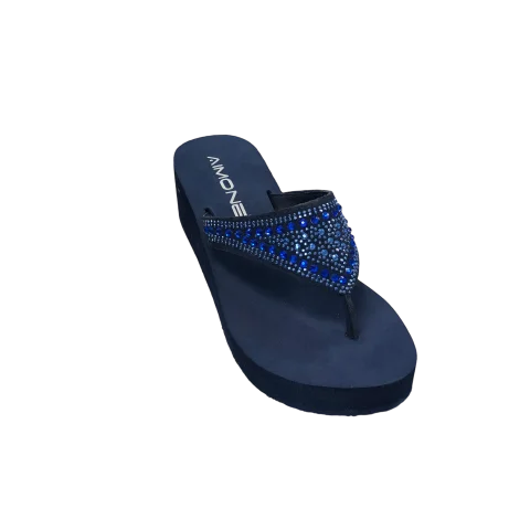 Flattering and stylish women's shoes for wide feetSandals Heels Wedge By Cmc In Navy, Size: 6