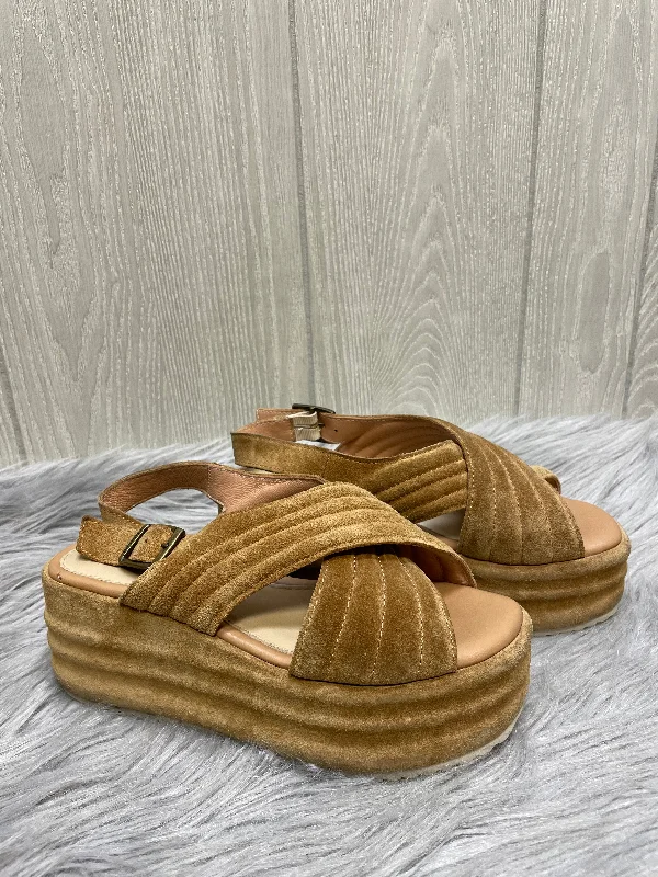 Timeless classic women's shoe designsSandals Heels Wedge By CORDANI In Tan, Size: 7