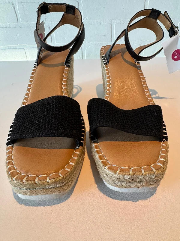 Chic and stylish women's shoes for summerSandals Heels Wedge By Crown Vintage In Black & Tan, Size: 9.5
