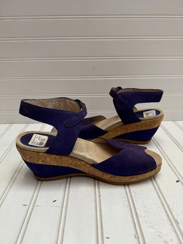 Elegantly crafted women's shoesSandals Heels Wedge By Dansko In Purple & Tan, Size: 10