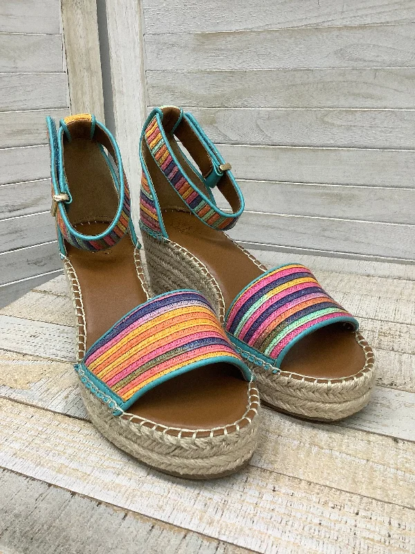 Classic and timeless women's footwear choicesSandals Heels Wedge By Franco Sarto In Multi-colored, Size: 10