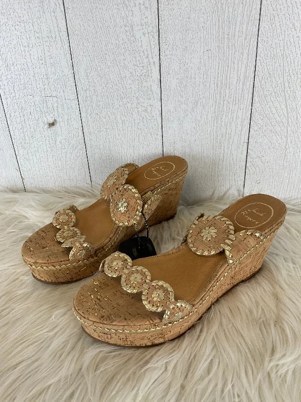 Chic and stylish women's shoes that complement every outfit and occasioSandals Heels Wedge By Jack Rogers In Tan, Size: 10