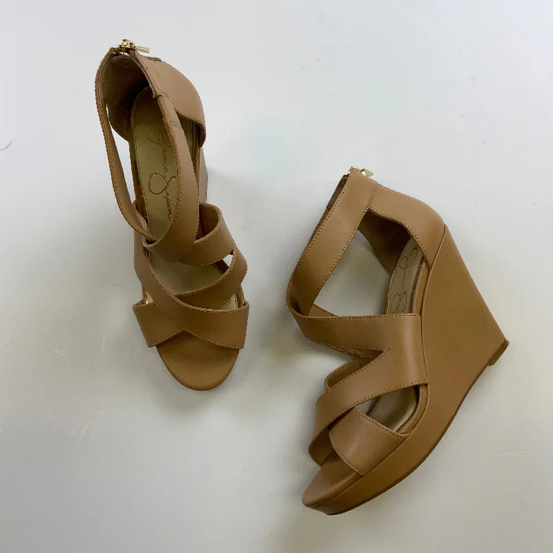Stylish and supportive women's shoes for plantar fasciitisSandals Heels Wedge By Jessica Simpson In Tan, Size: 7.5