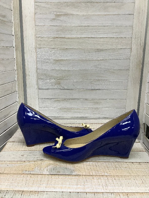 Stylish and practical women's shoes for rainy daysSandals Heels Wedge By Kate Spade In Blue, Size: 8.5