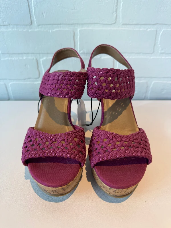 Comfy casual women's shoes for everyday wearSandals Heels Wedge By Maurices In Purple, Size: 6.5