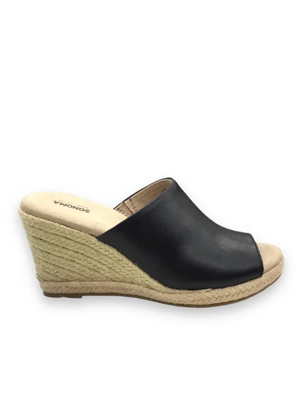 Stylish and supportive women's shoes for high archesSandals Heels Wedge By Sonoma In Black & Tan, Size: 7
