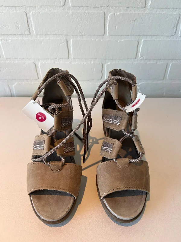 Elegant and classic women's shoes for bridal partiesSandals Heels Wedge By Sorel In Brown, Size: 10