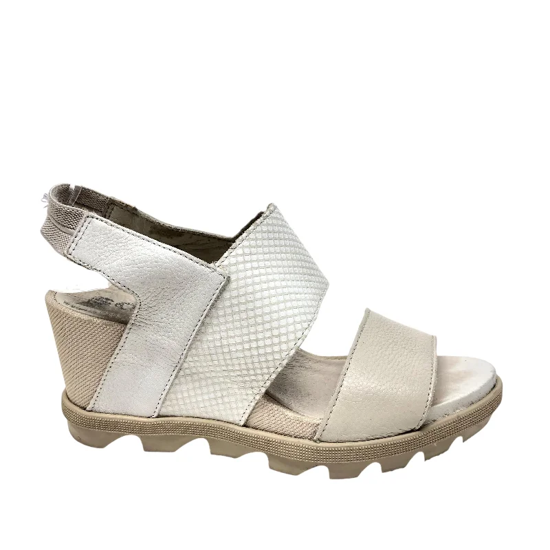 Elegant and sophisticated women's shoes for dinner datesSandals Heels Wedge By Sorel In Cream, Size: 6