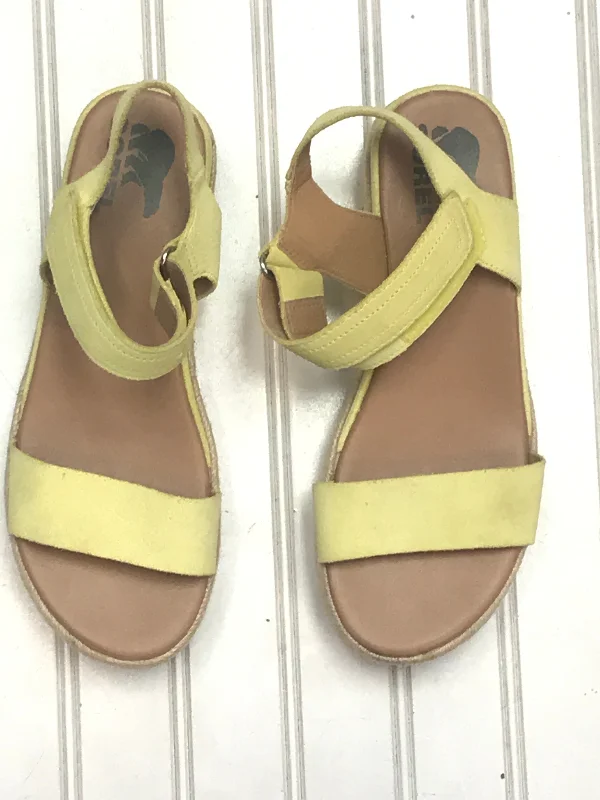 Luxurious and comfortable women's shoe options for special occasionsSandals Heels Wedge By Sorel In Yellow, Size: 8