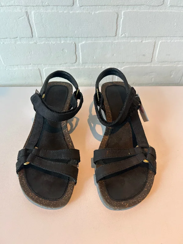 Comfy casual women's shoes for everyday wearSandals Heels Wedge By Teva In Black, Size: 10