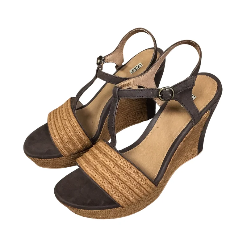 Versatile and stylish women's shoes for everyday chicSandals Heels Wedge By Ugg In Brown, Size: 8.5