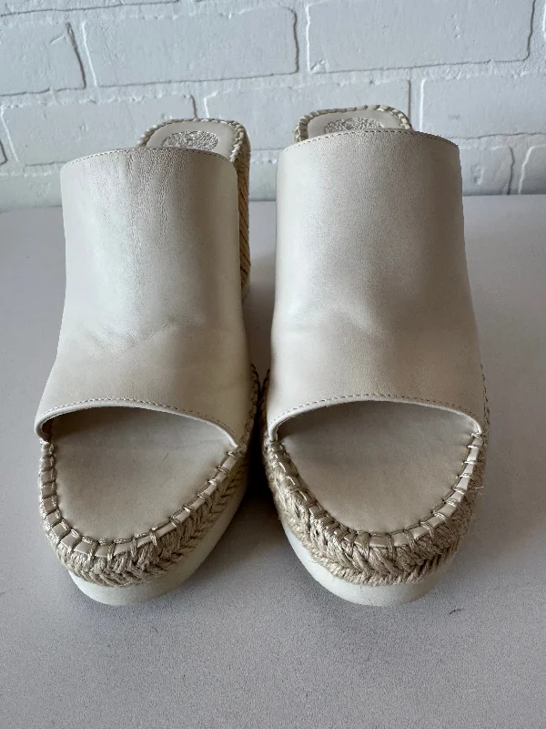 Comfy and stylish women's shoes for flat feetSandals Heels Wedge By Vince Camuto In Cream, Size: 9