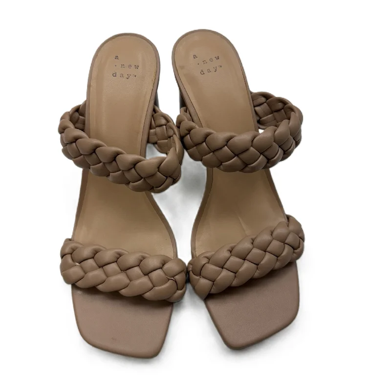 Timeless and elegant women's shoe classicsShoes Heels Block By A New Day In Tan, Size: 9.5