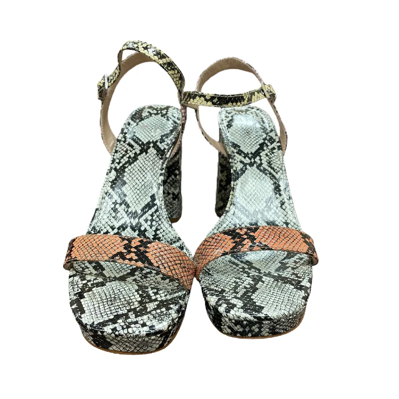 Versatile and elegant women's shoes for any outfitSnakeskin Print Sandals Heels Stiletto By Akira, Size: 8.5
