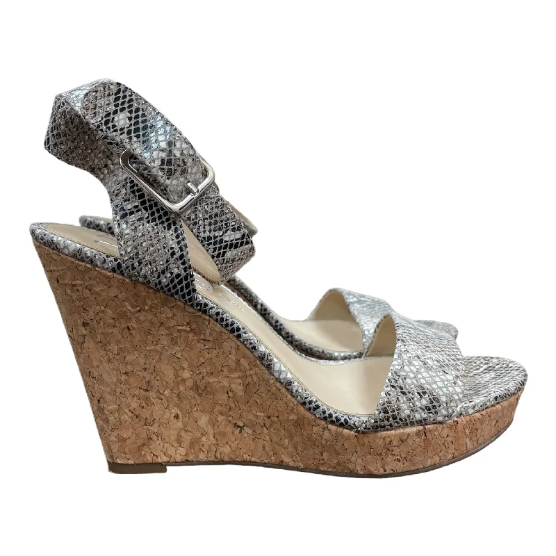 Stylish and affordable women's shoesSnakeskin Print Sandals Heels Wedge By Jessica Simpson, Size: 9