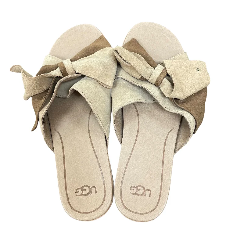 Elegant and sophisticated women's shoes for red carpet eventsTan Sandals Heels Platform By Ugg, Size: 7.5