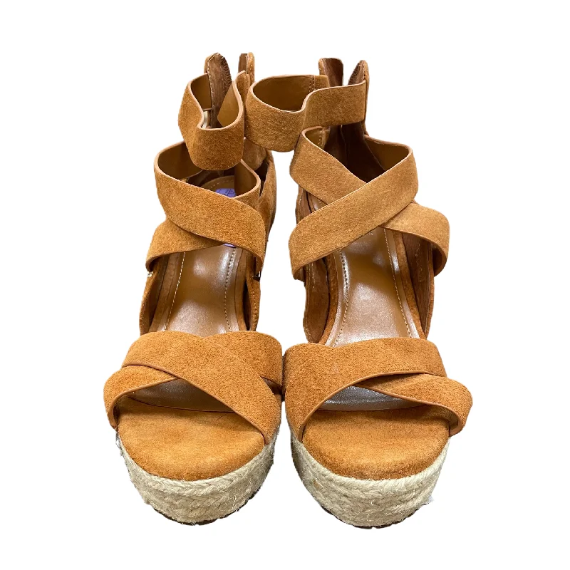 Chic and trendy women's shoes for the officeTan Sandals Heels Wedge By Bcbgeneration, Size: 8.5