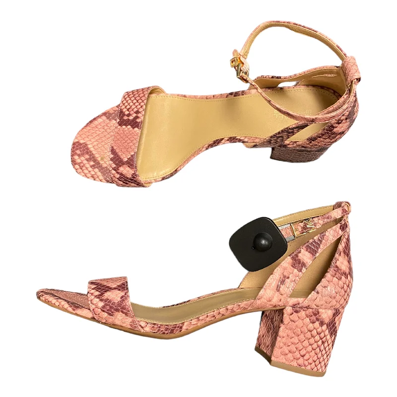 Warm and cozy women's shoes for winterAnimal Print Sandals Heels Block Michael Kors, Size 10