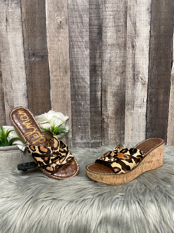 Comfy and stylish women's shoes for everyday casual wearAnimal Print Sandals Heels Wedge Sam Edelman, Size 9 Comfy and stylish women's shoes for everyday casual wearAnimal Print Sandals Heels Wedge Sam Edelman, Size 9