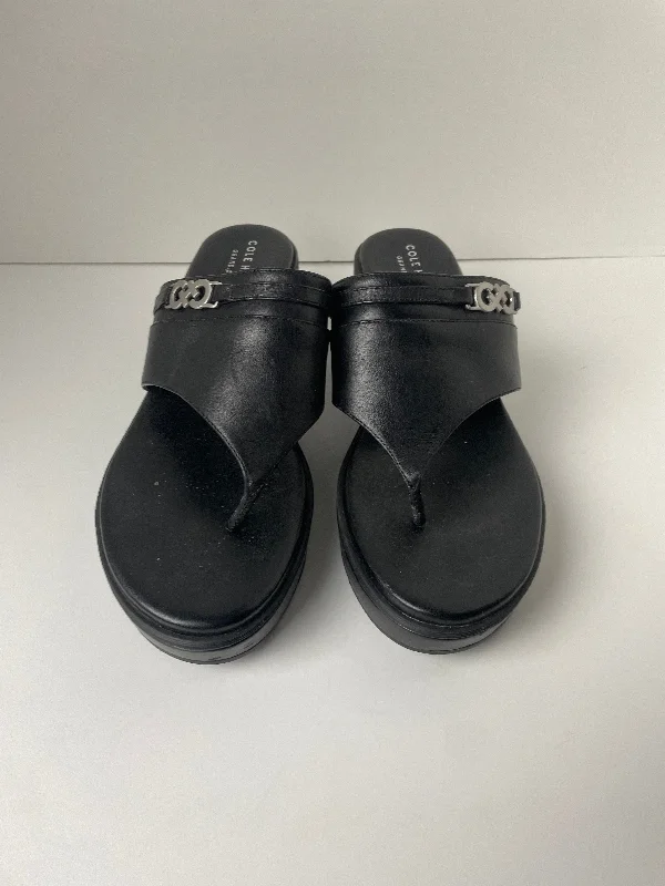 Stunning and eye-catching women's footwearBlack Sandals Heels Block Cole-haan, Size 8.5
