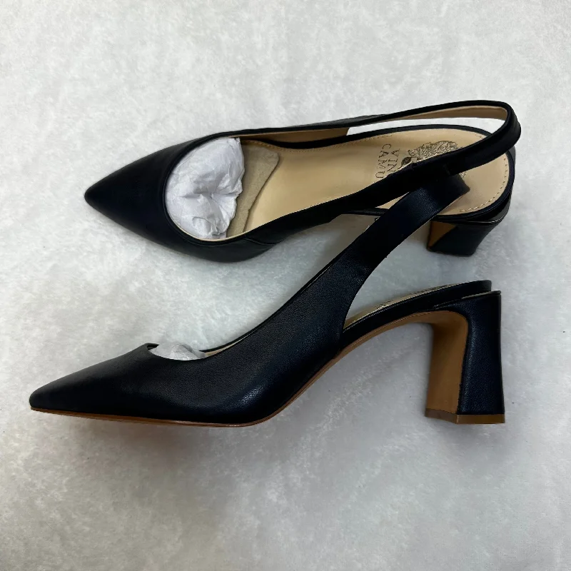 Timeless and elegant women's shoe classicsNavy Sandals Heels Block Vince Camuto, Size 8.5