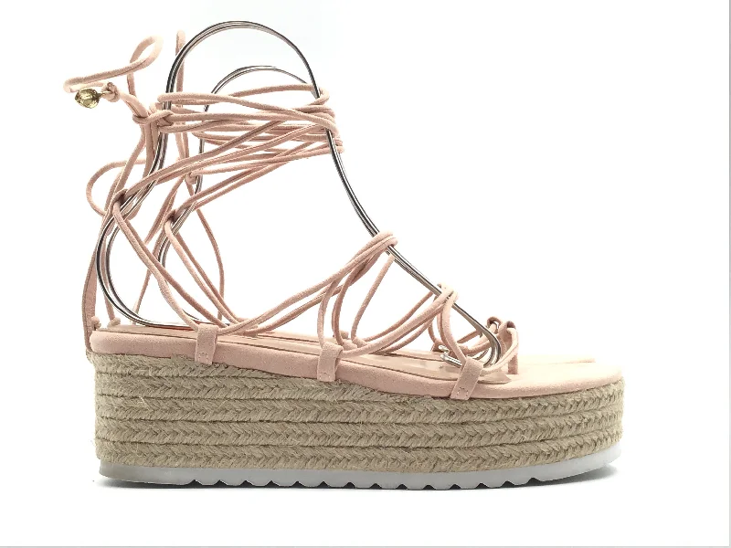 Elegant and sophisticated women's shoes for opera nightsNude Sandals Heels Wedge Shoedazzle, Size 9