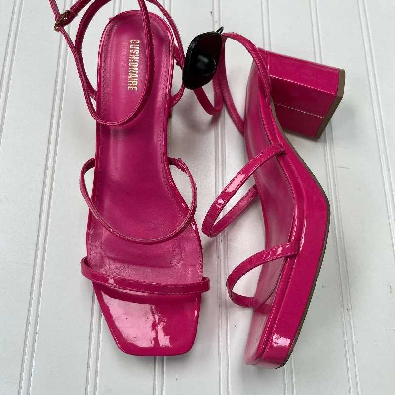 Comfy and stylish women's shoes for flat feetPink Sandals Heels Block Cushionaire, Size 10