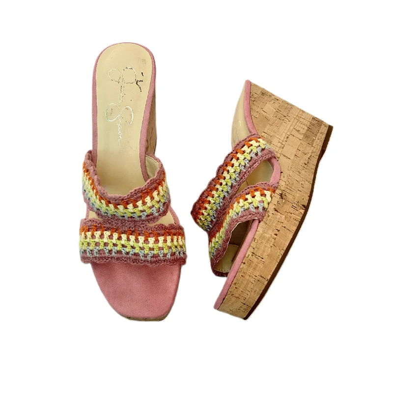 Chic and stylish women's shoes for fashion weekPink Sandals Heels Wedge By Jessica Simpson, Size: 9.5 Chic and stylish women's shoes for fashion weekPink Sandals Heels Wedge By Jessica Simpson, Size: 9.5
