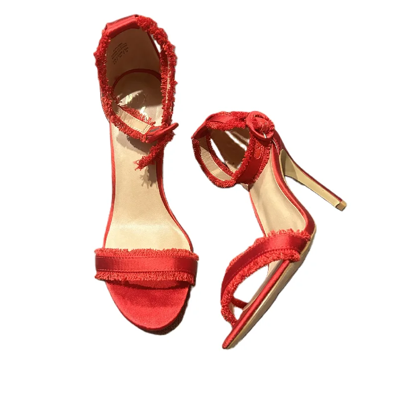 Flattering and stylish women's shoes for petite feetRed Sandals Heels Stiletto By Mix No 6, Size: 8.5 Flattering and stylish women's shoes for petite feetRed Sandals Heels Stiletto By Mix No 6, Size: 8.5